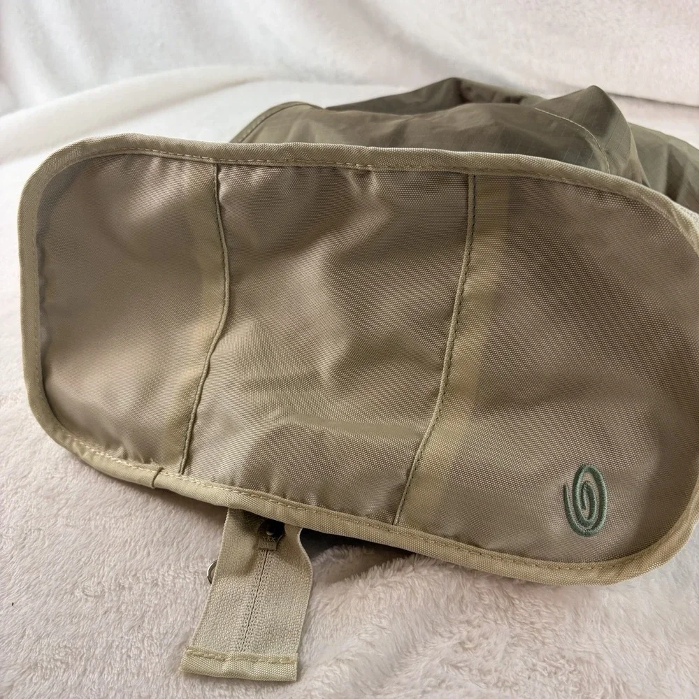 Timbuk2 Packable Travel Tote Bag Shoulder Folding Pouch Olive Khaki Swirl Logo